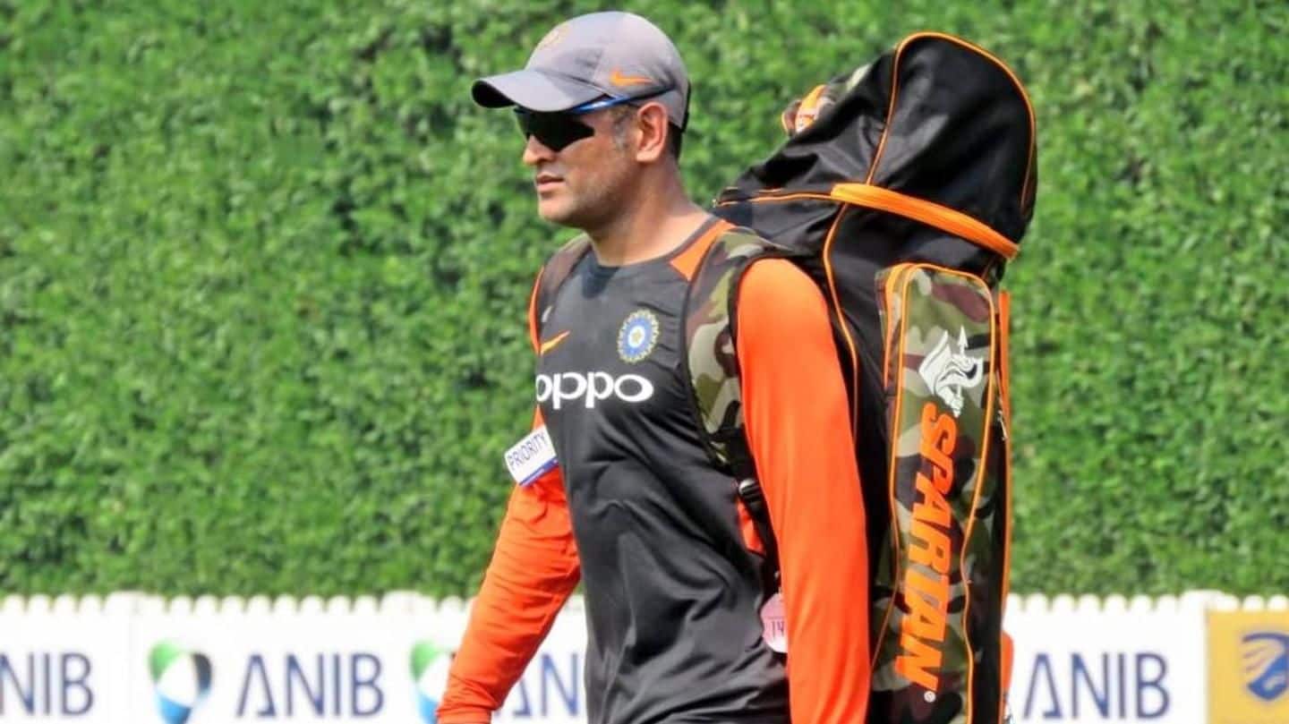 MS Dhoni practises pull shot before the crucial Pak battle