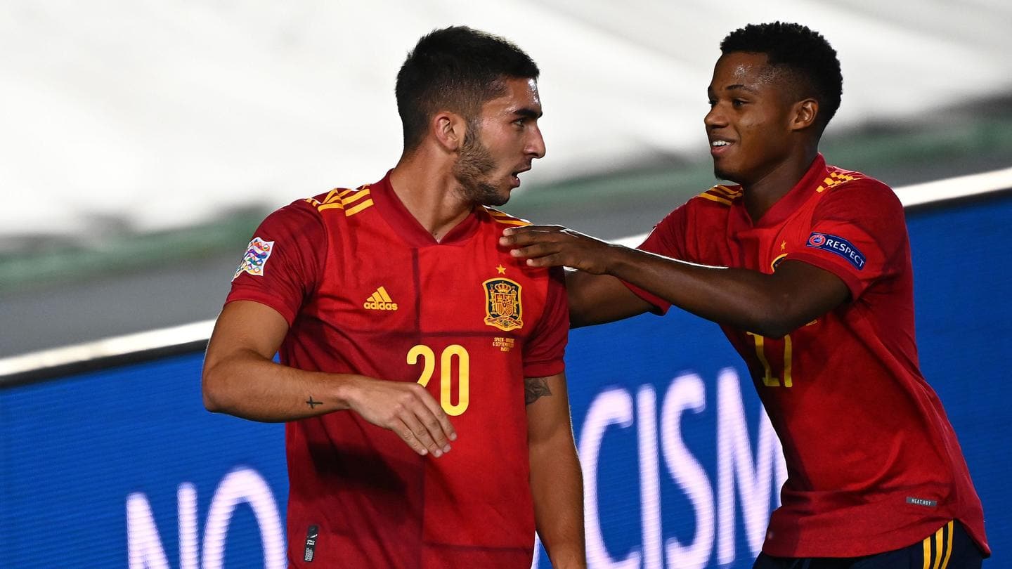 Fati's numbers in his first start for Spain Fati's numbers in his first start for Spain
