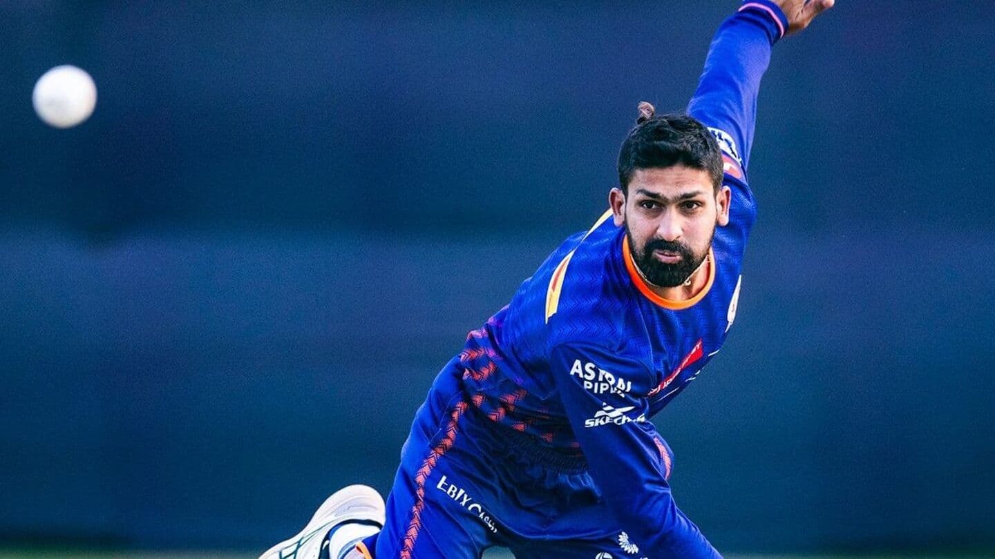 MI sign uncapped leg-spinner Raghu Sharma as Vignesh Puthur's replacement MI sign uncapped leg-spinner Raghu Sharma as Vignesh Puthur's replacement