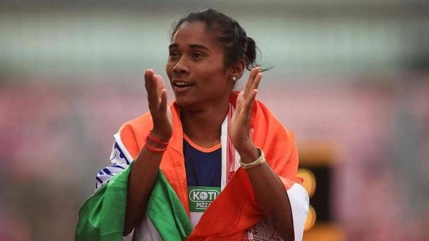 Hima Das- Women's 400m race Hima Das- Women's 400m race