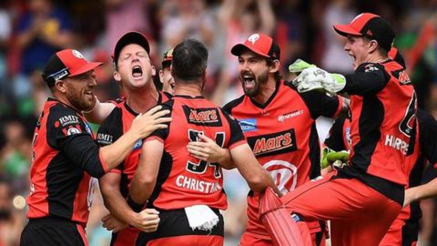 Big Bash League: Melbourne Renegades clinch title by 13 runs