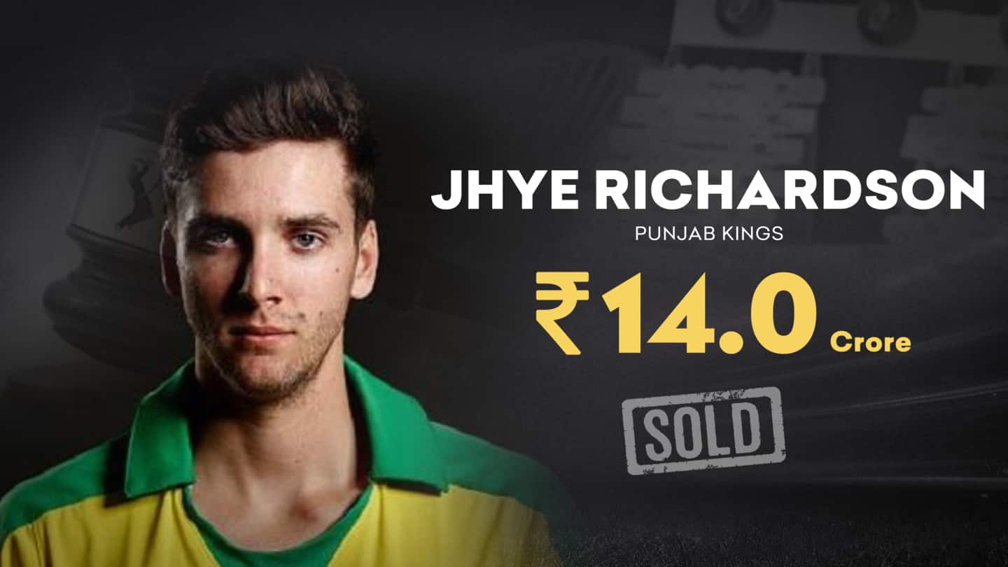 #IPLAuction: Punjab Kings get Jhye Richardson for Rs. 14 crore