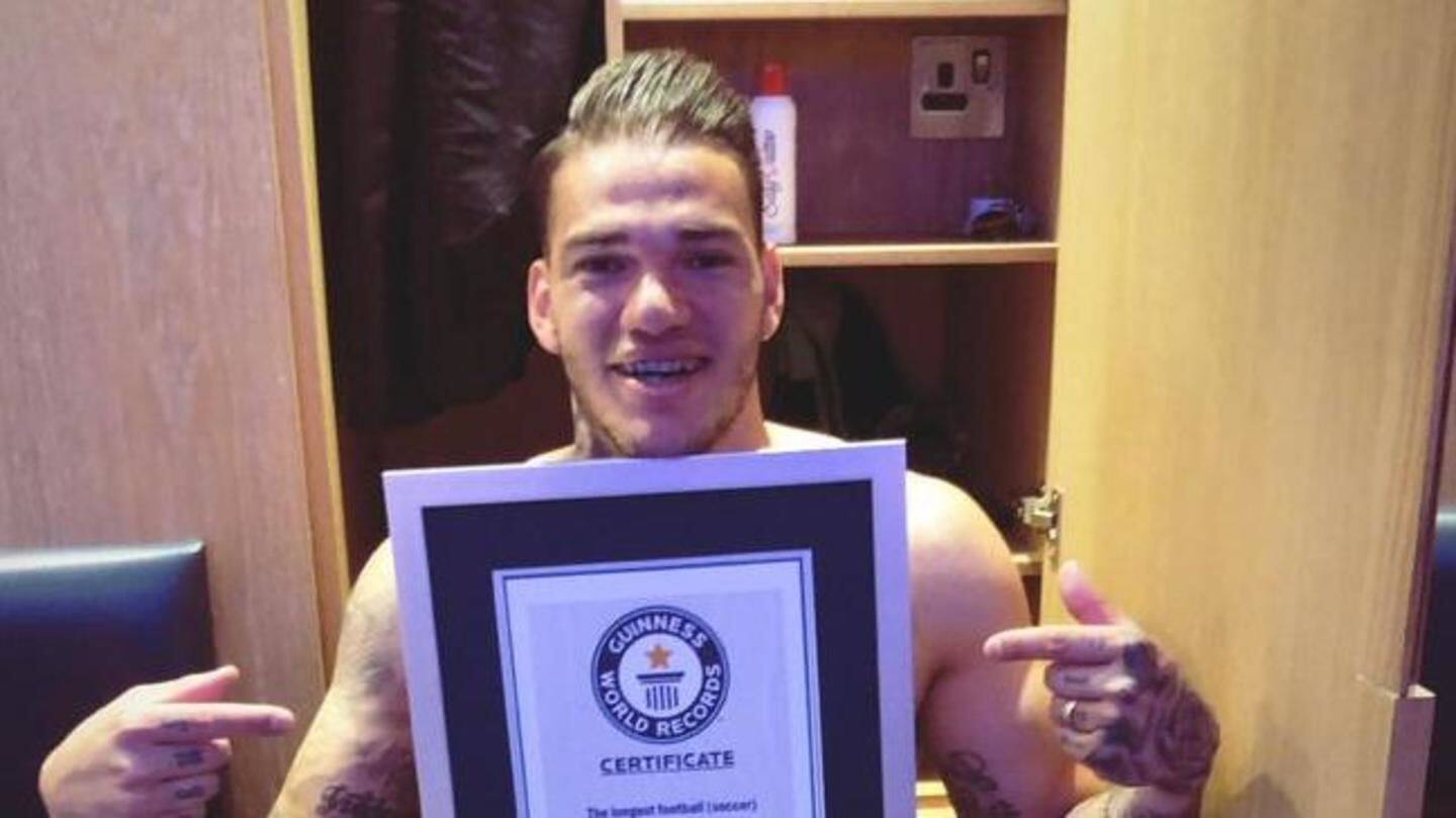 Video: City goalie Ederson sets Guinness World Record!