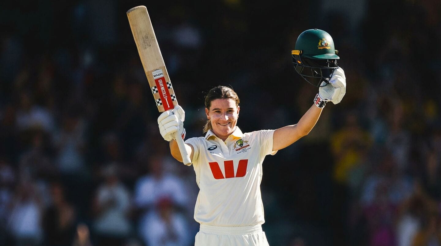 Women's Test: Sutherland's century leads Australia toward victory over India