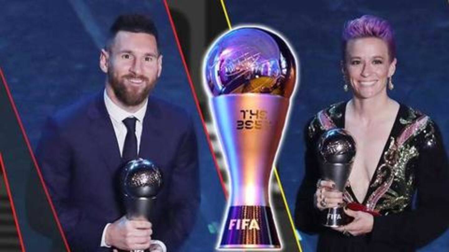 Megan Rapinoe won the best women's player award Megan Rapinoe won the best women's player award