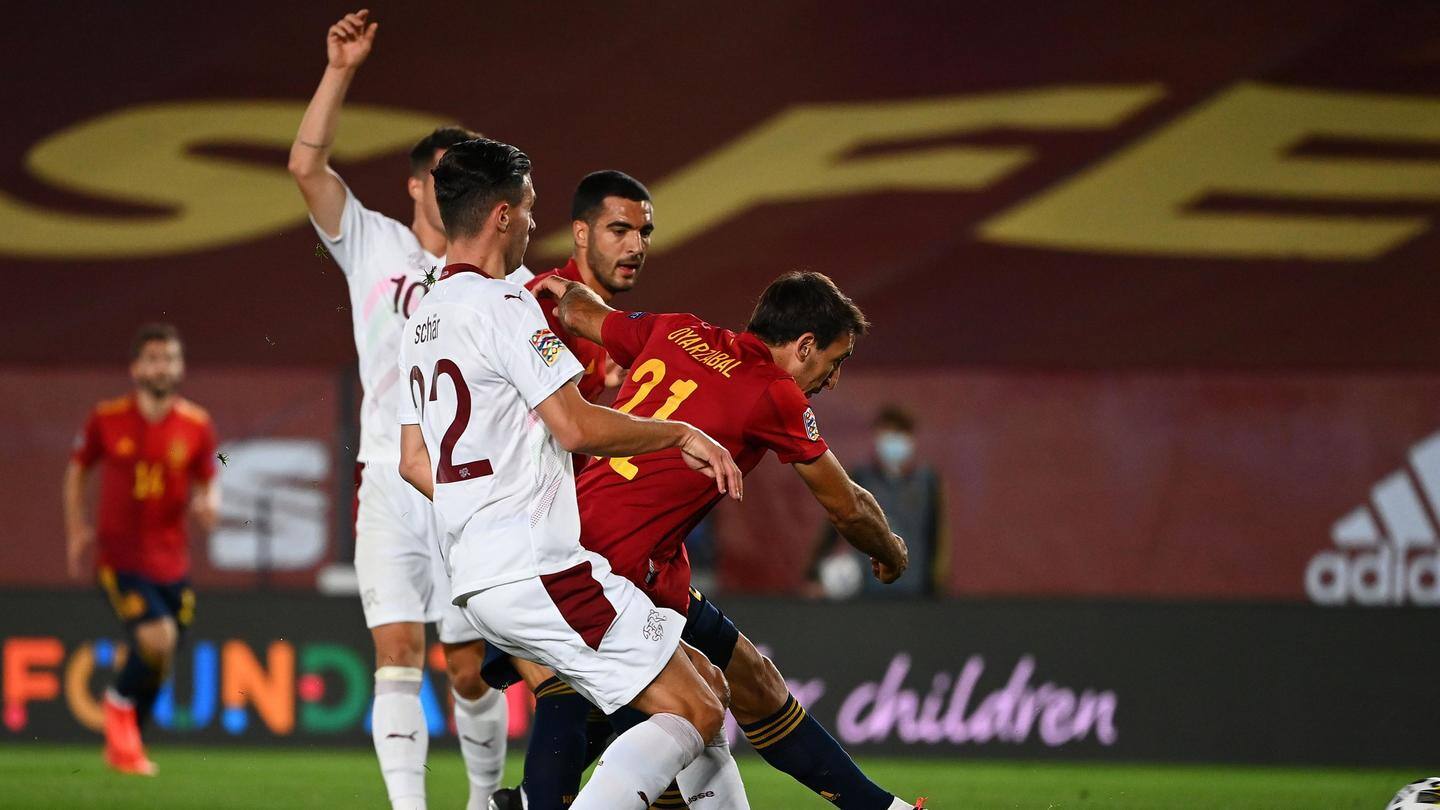 Spain top Group A4 after Oyarzabal hands them victory Spain top Group A4 after Oyarzabal hands them victory