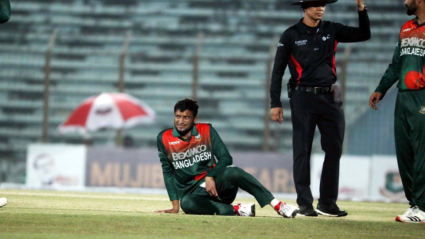 Groin injury bothered Shakib in the third ODI Groin injury bothered Shakib in the third ODI