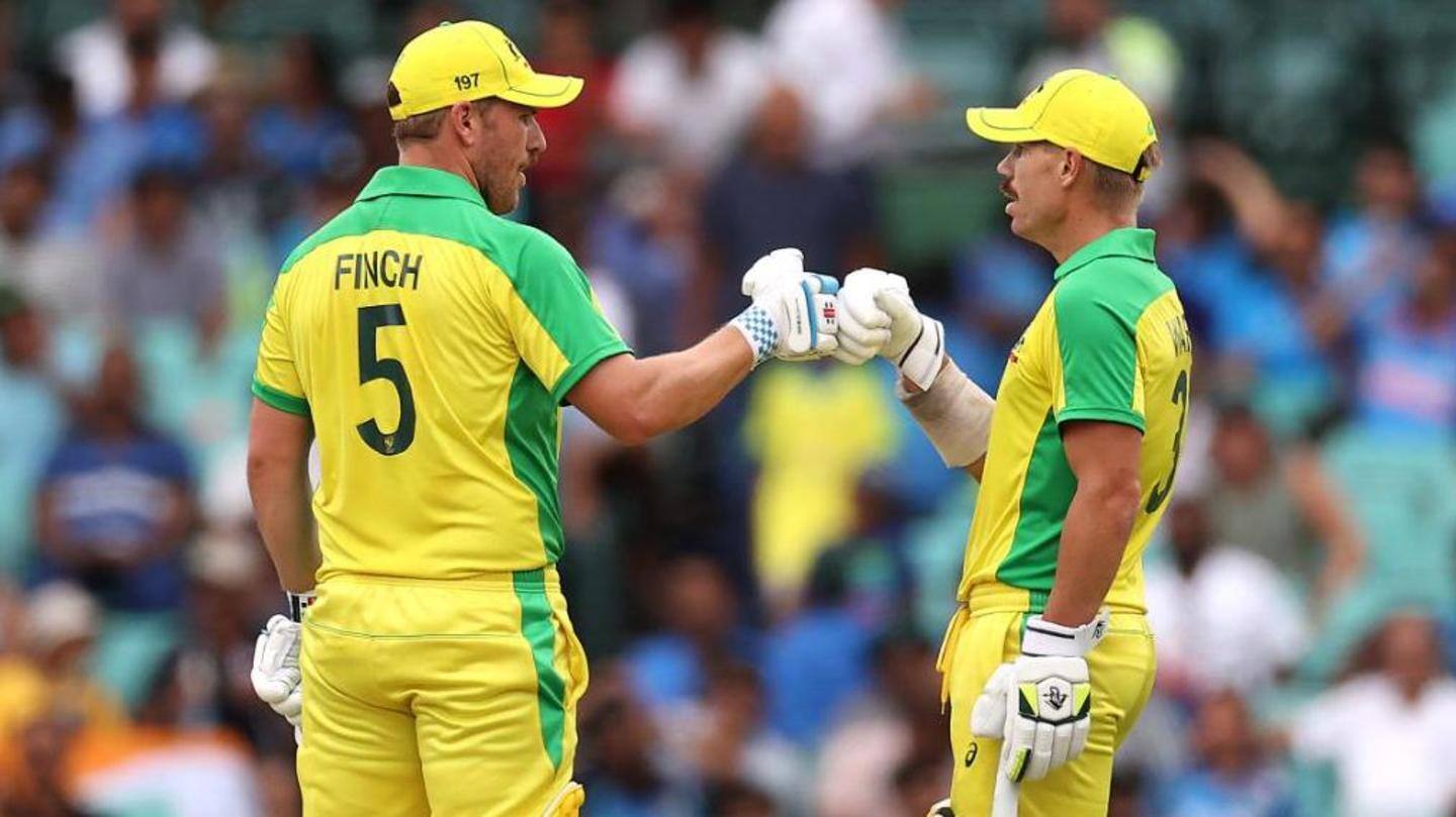 Warner and Finch bring up 12th ODI century stand Warner and Finch bring up 12th ODI century stand