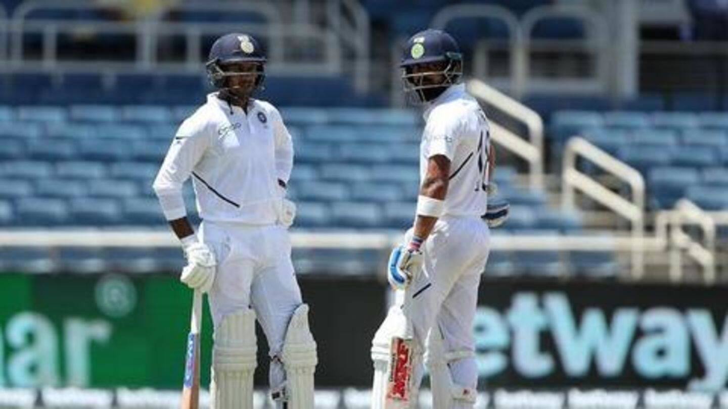Kohli and Mayank perform well for the visitors Kohli and Mayank perform well for the visitors