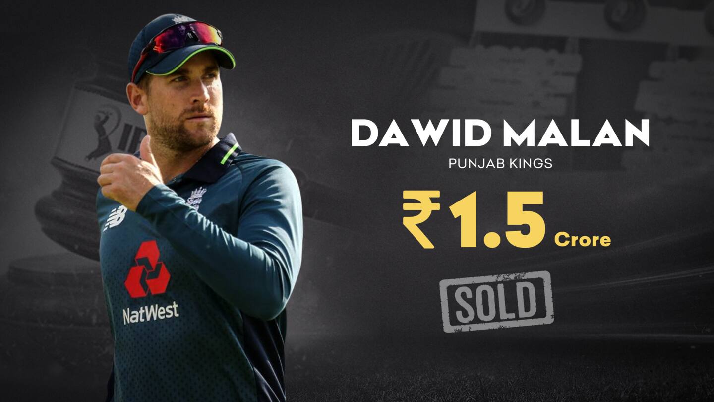 IPL 2021 Auction: England's Dawid Malan to represent Punjab Kings