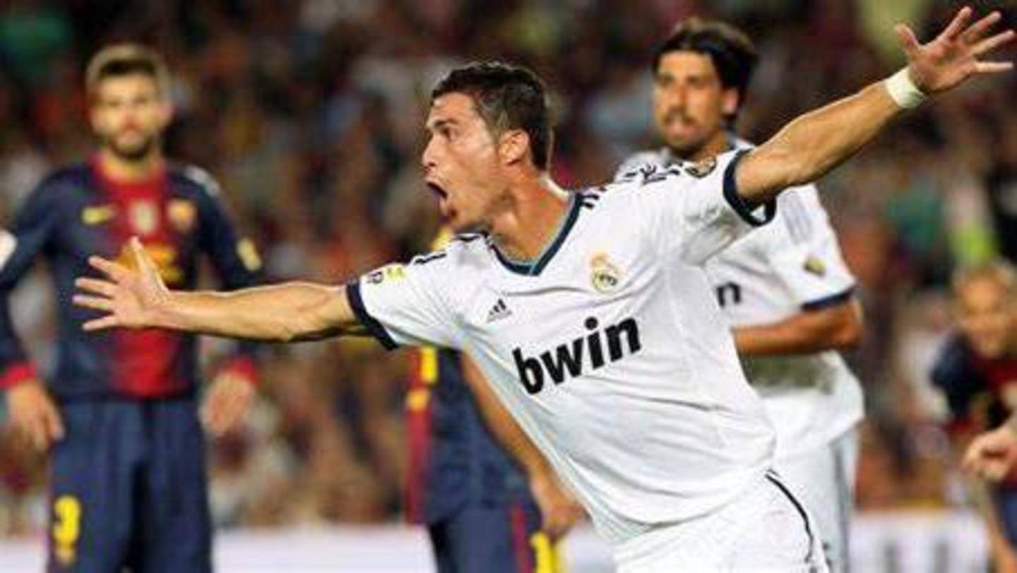 Real beat Barca 2-1 in the 2011-12 season Real beat Barca 2-1 in the 2011-12 season