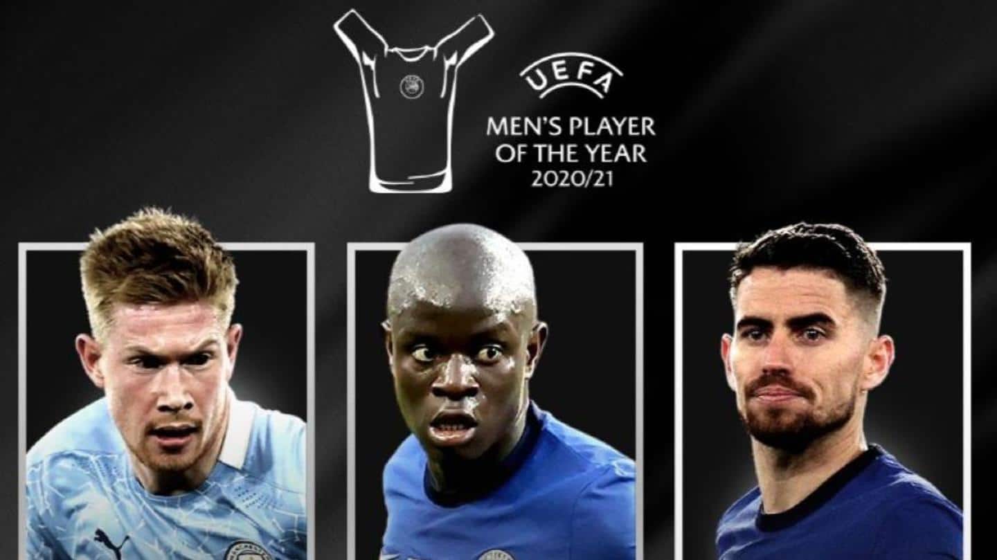 KDB, Kante and Jorginho on UEFA Player of Year shortlist