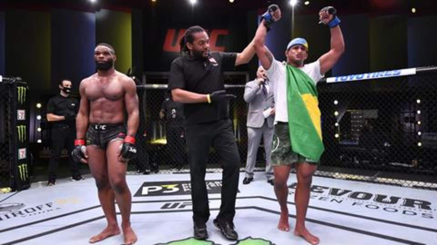 Burns dominates the show against Woodley Burns dominates the show against Woodley