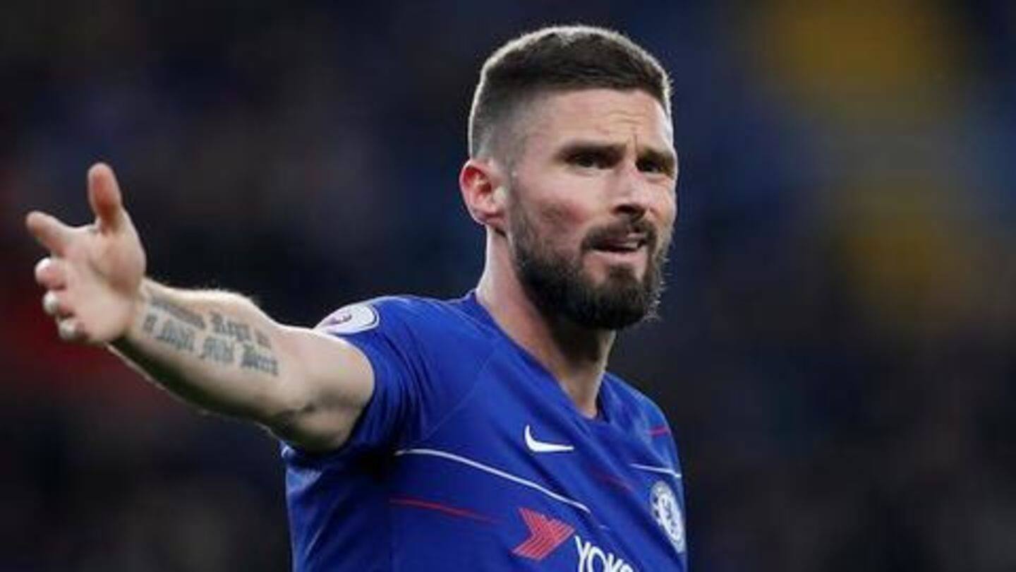 Giroud put in some impressive performances before coronavirus impacted sport Giroud put in some impressive performances before coronavirus impacted sport