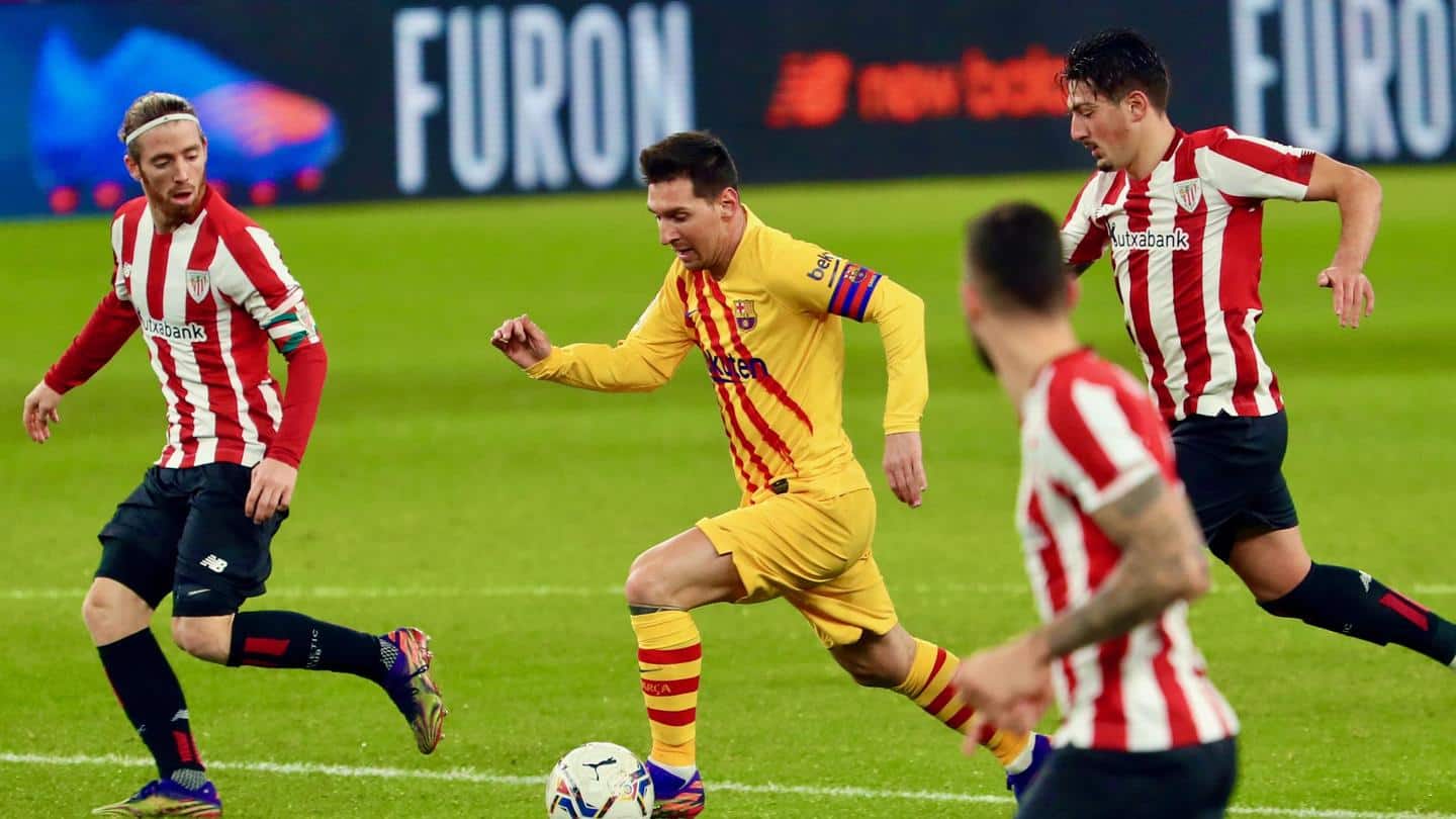 Messi scores twice as Barcelona go third in La Liga