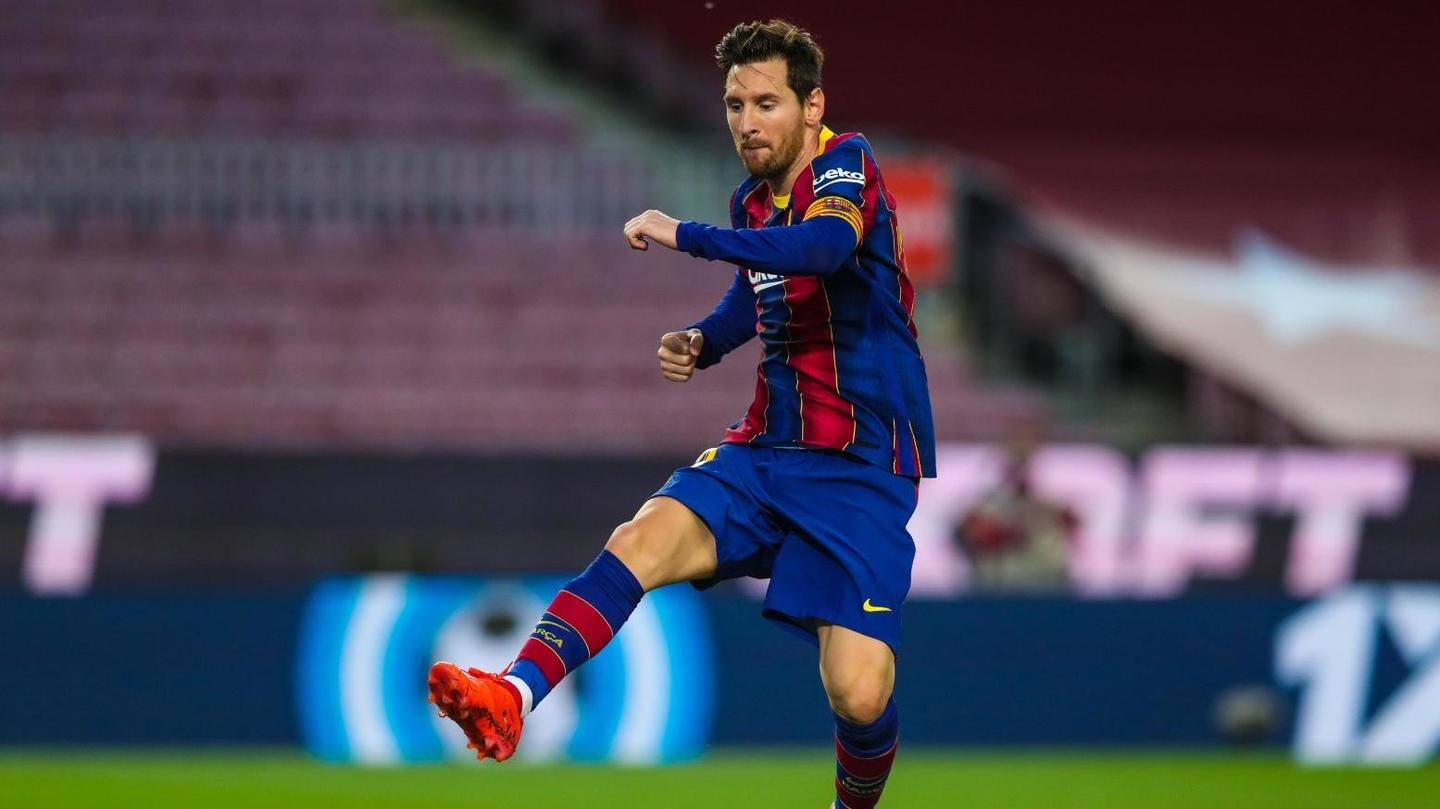 First goal from open play for Messi First goal from open play for Messi