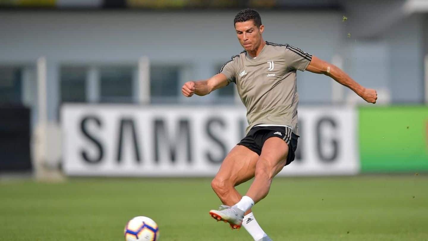 WATCH: Ronaldo mimics Juventus reporter during training session