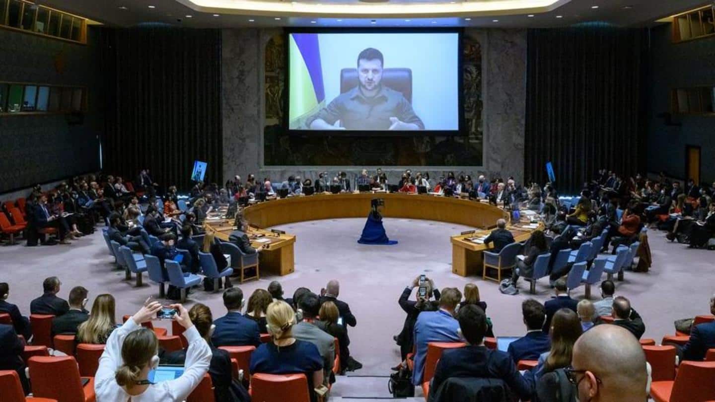 Zelenskyy at UNSC: Act against Russia or close down UN