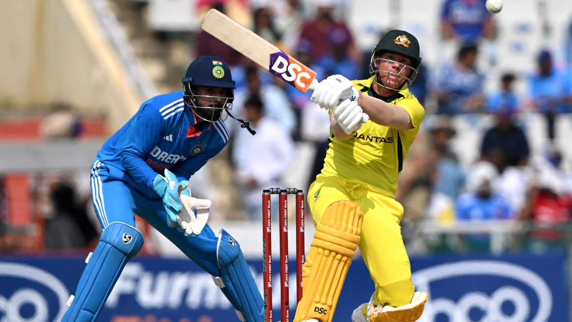 David Warner slams his 29th ODI fifty: Key stats