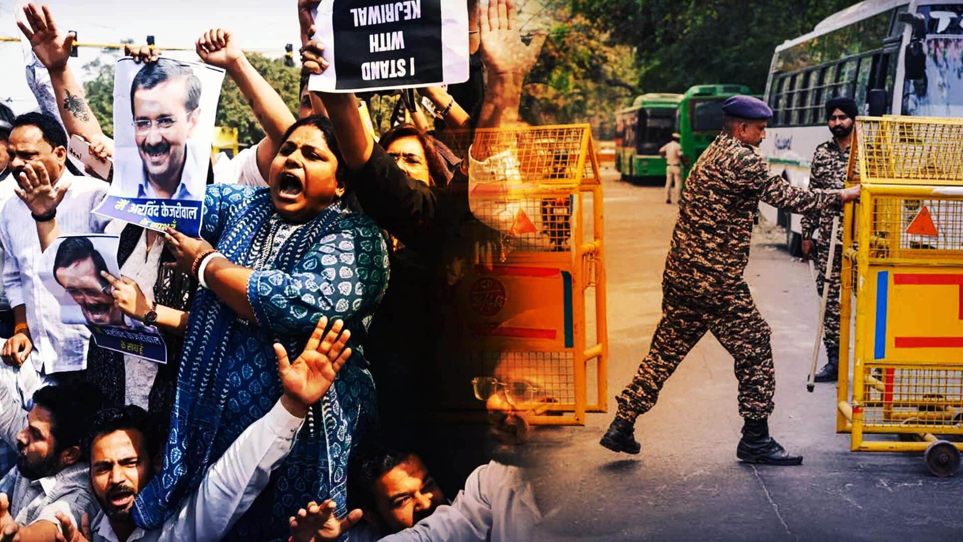 INDIA's protest against Kejriwal's arrest: Security strengthened in Central Delhi
