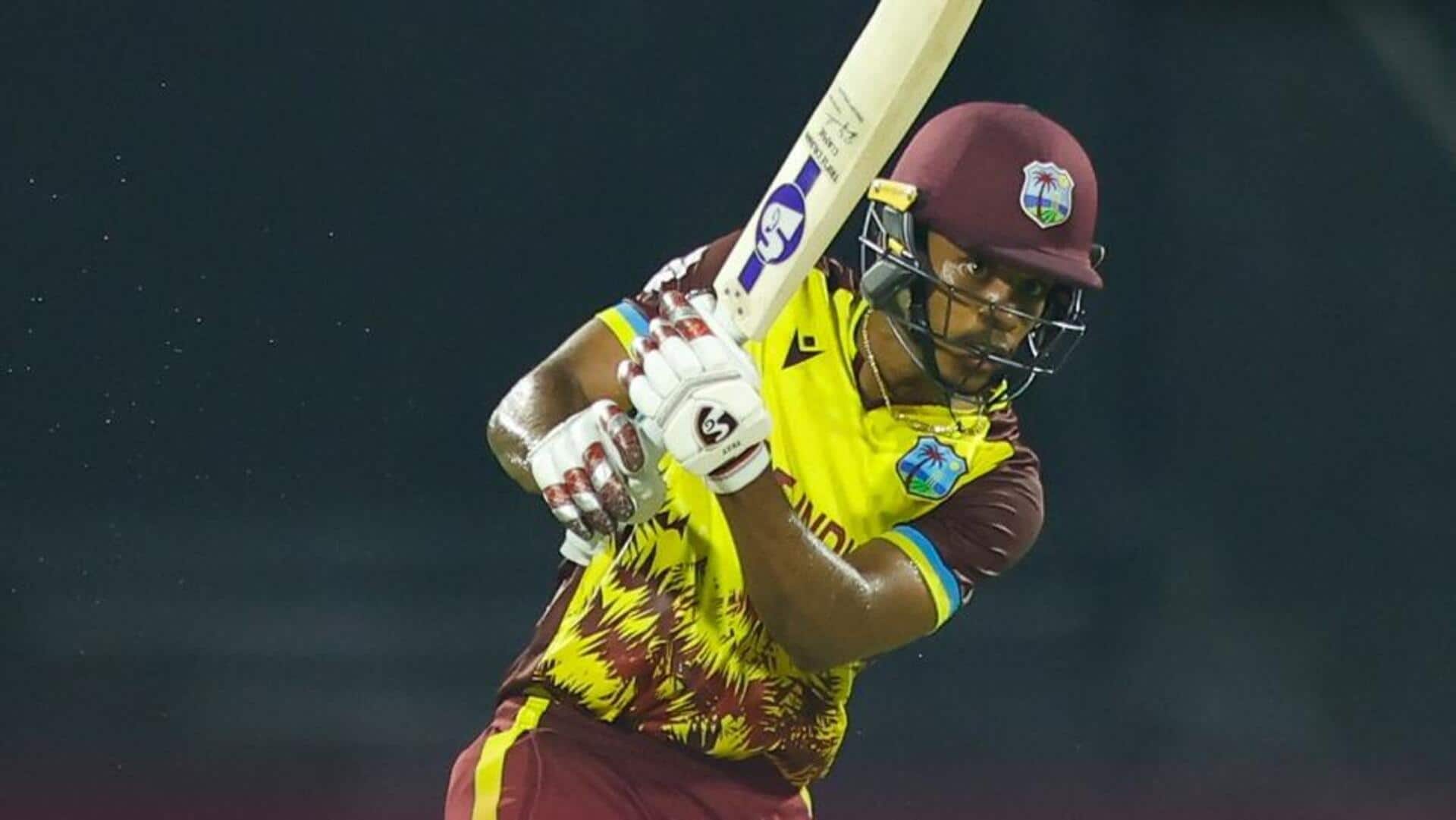 WI's Ackeem Auguste slams his maiden T20I fifty: Stats