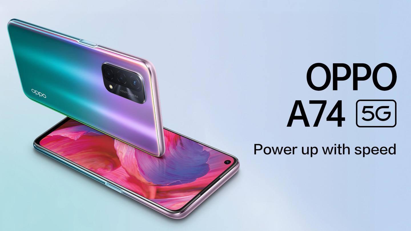 OPPO A74 5G smartphone goes on sale in India