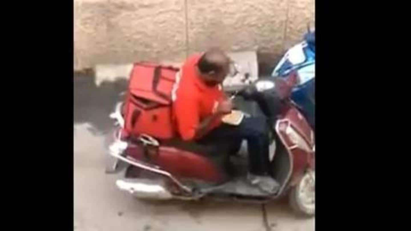 Zomato delivery man seen eating ordered food, company issues statement