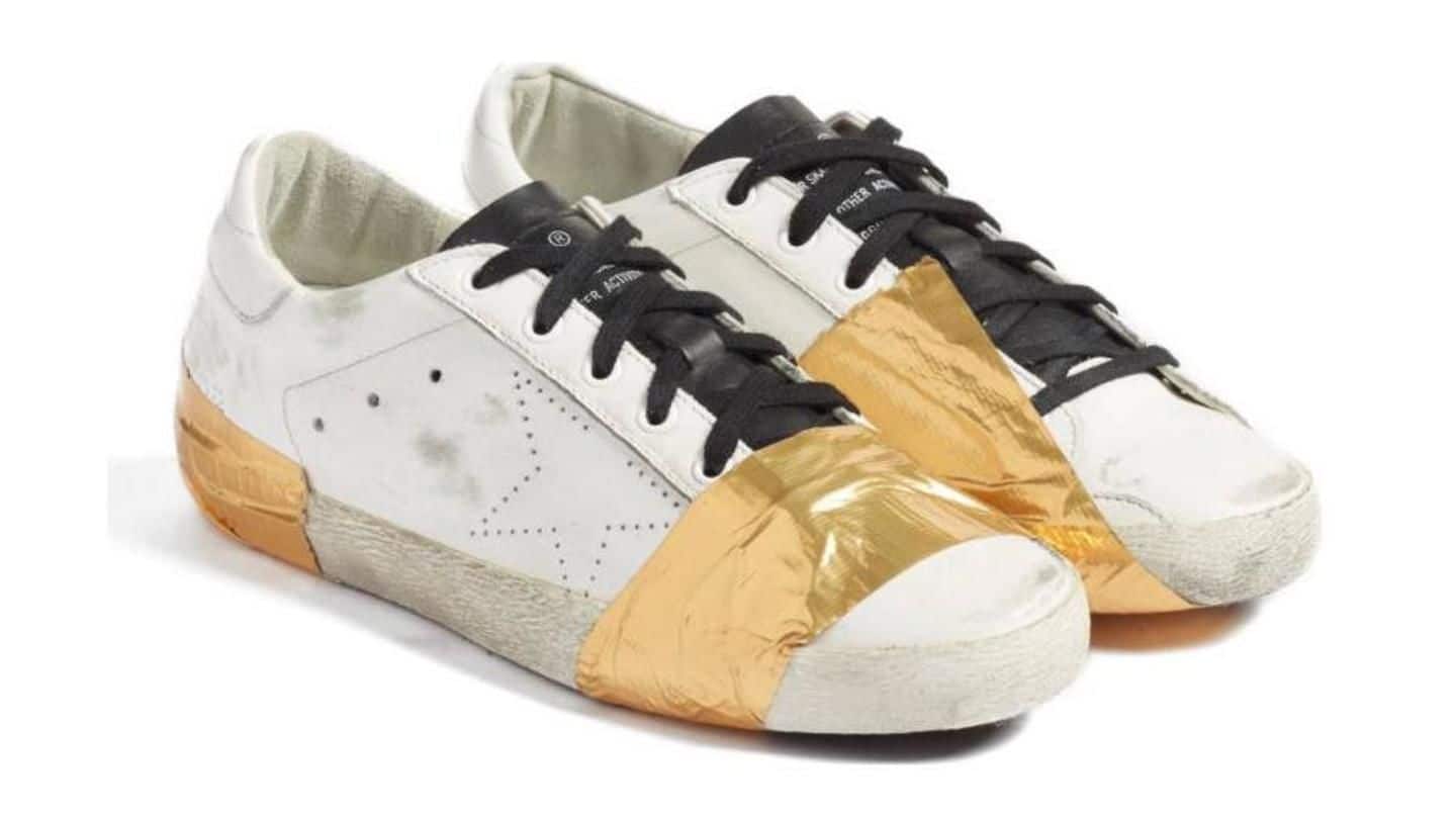 These 'designer' ripped-off shabby sneakers cost Rs. 38,000. Say what?