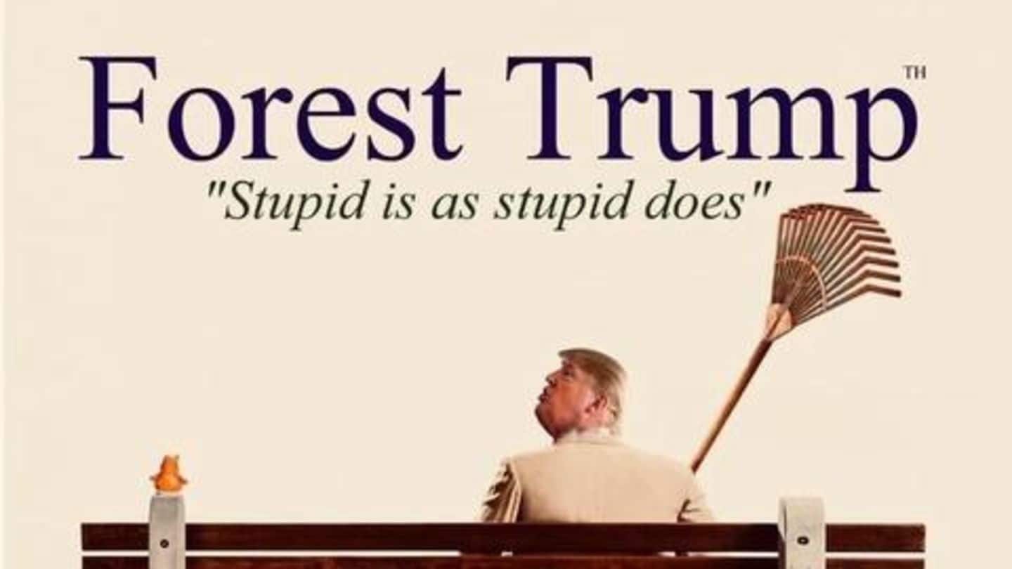 Previously, Trump made a typo writing 'forest' as 'forrest' Previously, Trump made a typo writing 'forest' as 'forrest'