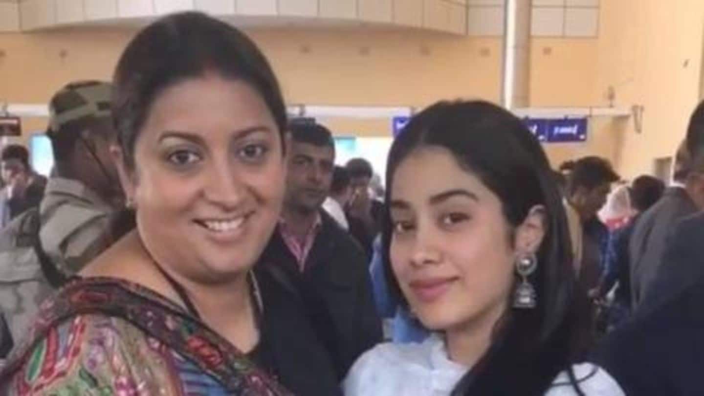 Smriti Irani's hilarious moment when Janhvi Kapoor called her 'aunty'