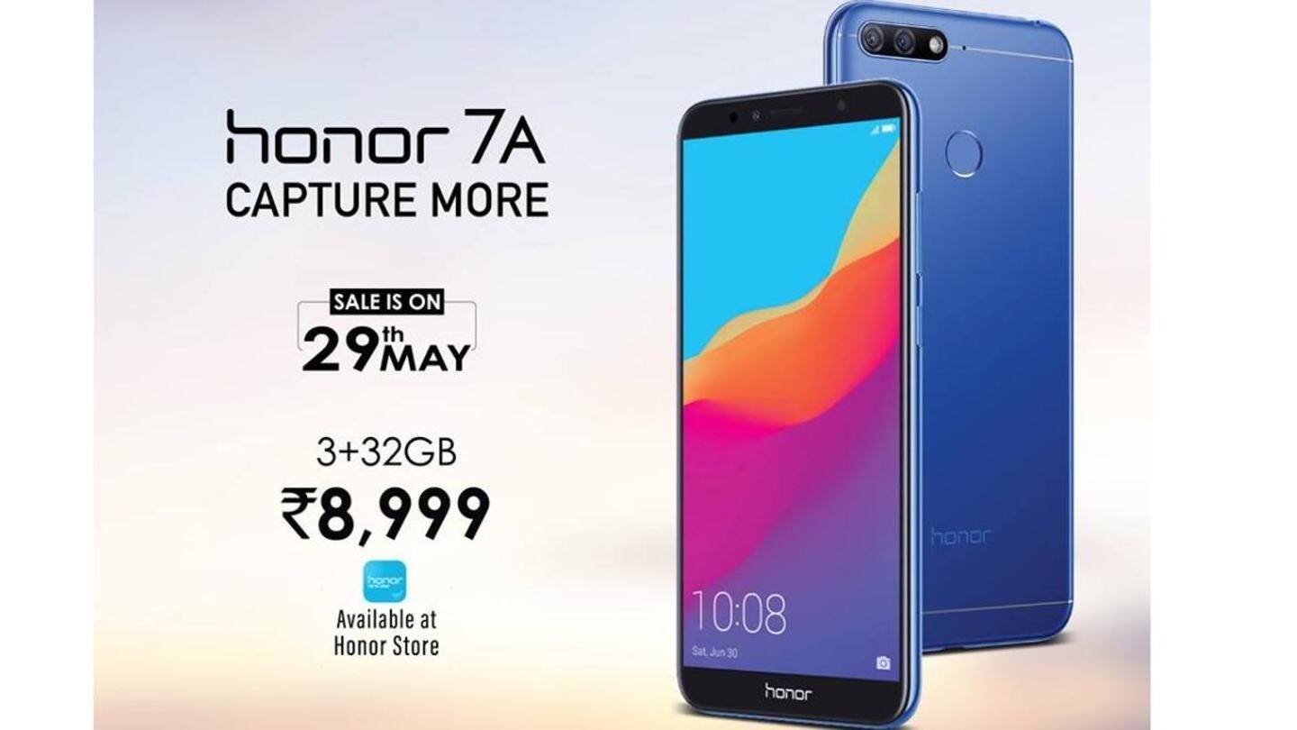 First Sale of most-affordable dual-camera Honor 7A begins on Flipkart