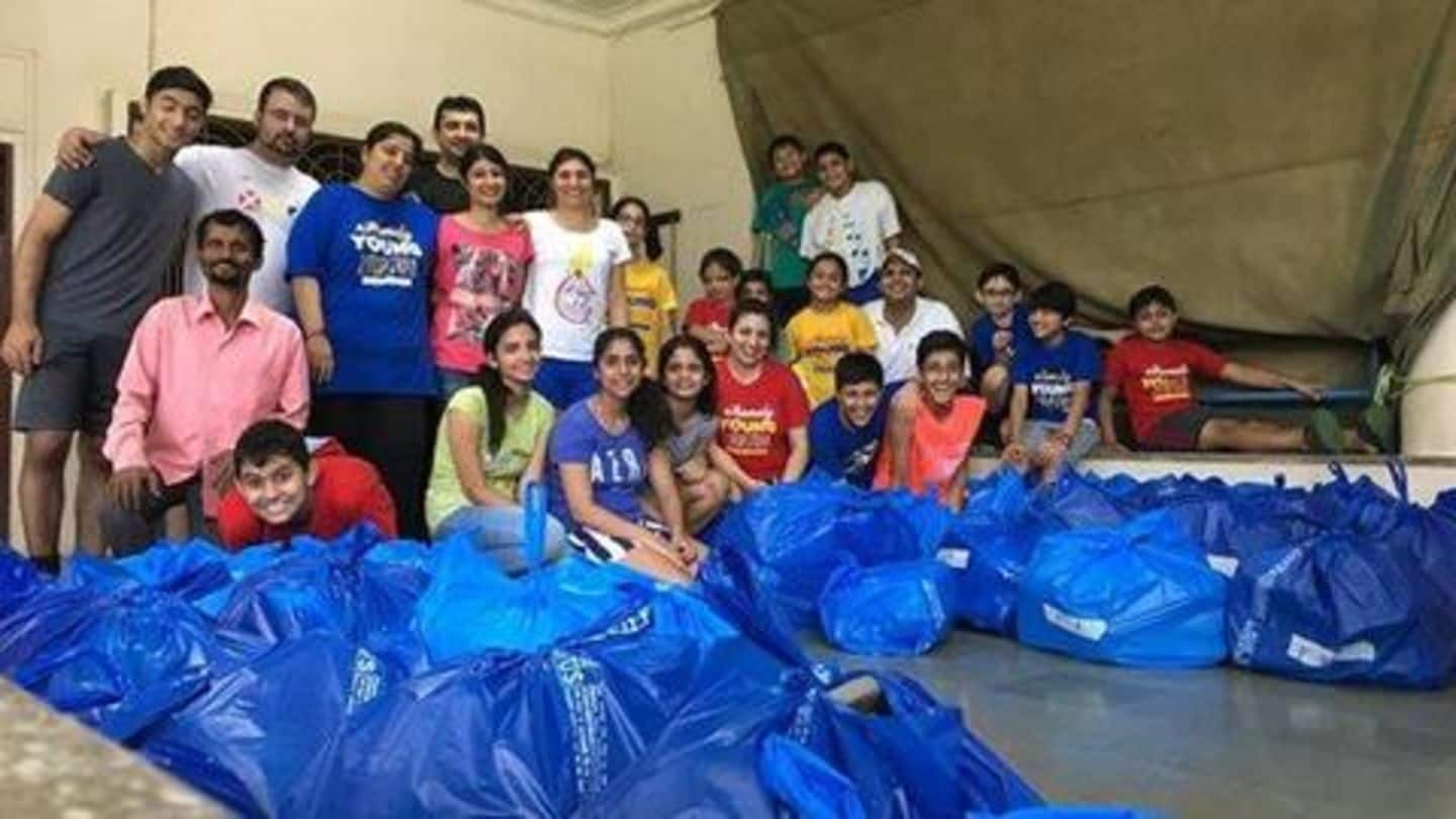 Mumbai: Children collect 15,000 utensils in 3 hours for charity