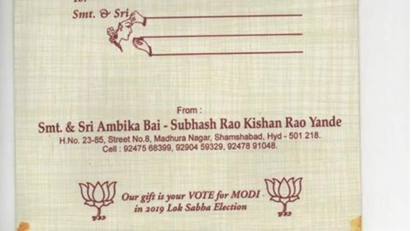 This Hyderabad groom wants 'Vote for Modi' as his gift