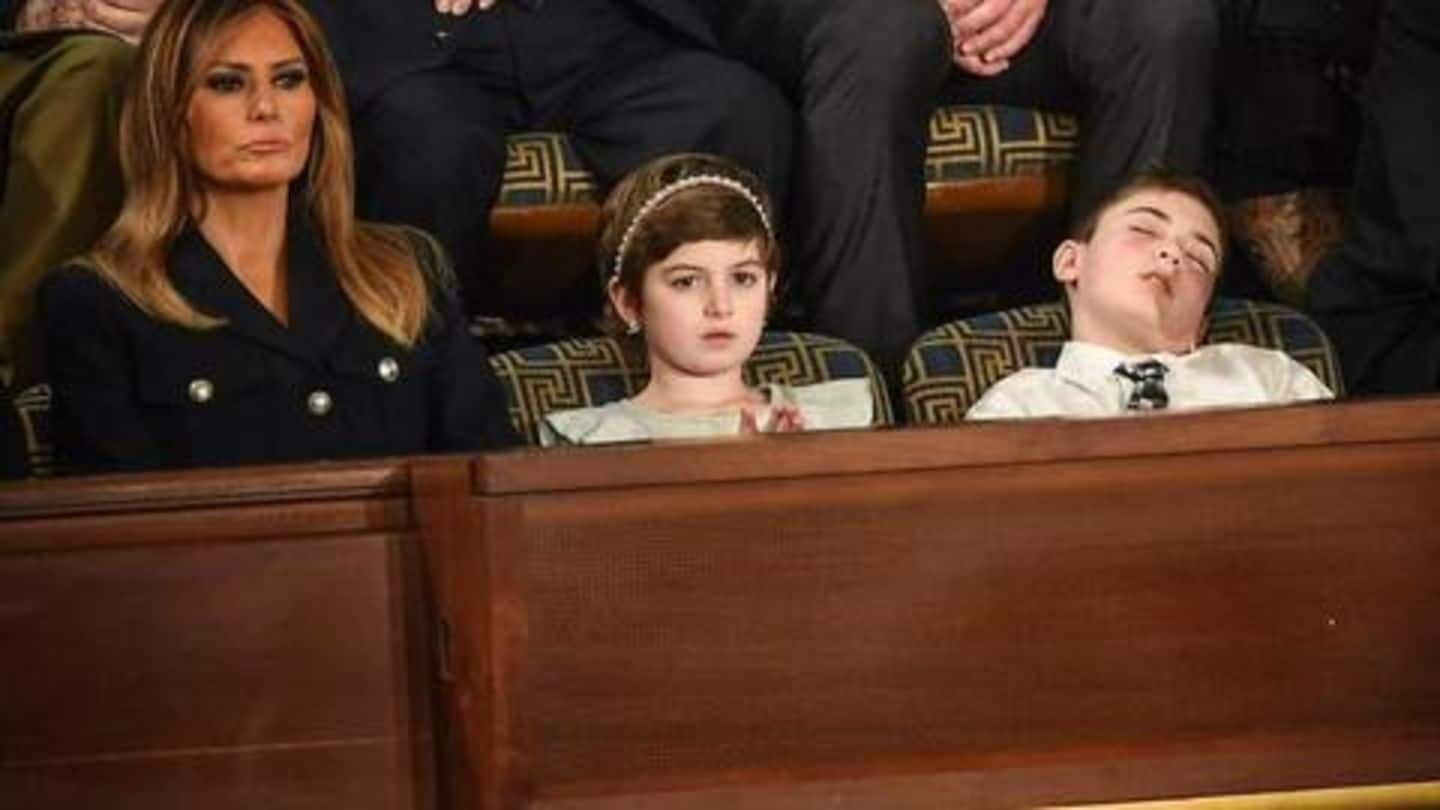 Bullied boy named 'Trump' caught napping during Donald Trump's speech