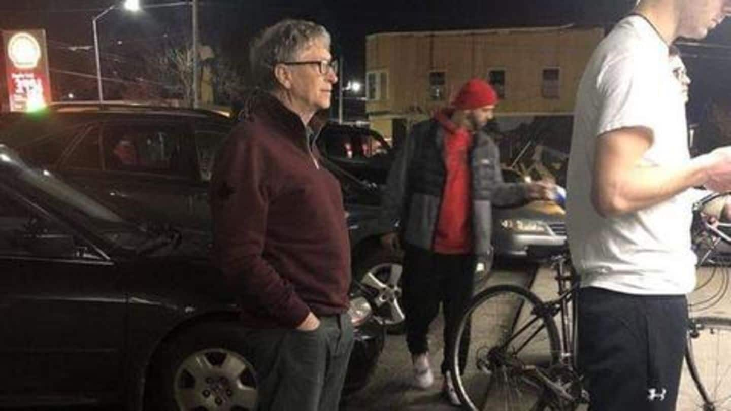 Bill Gates waiting in queue for burger shows his humility