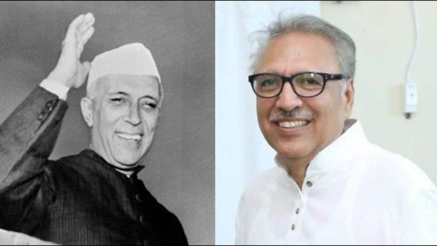 Pakistan's new President is connected to Jawaharlal Nehru. Read how!