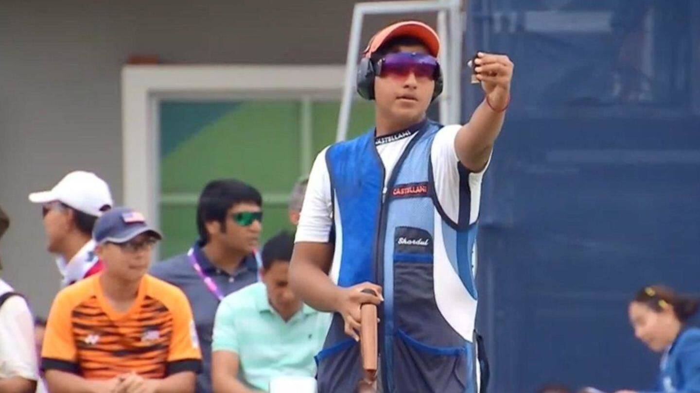 #AsianGames: 15-year-old Shardul claims silver in men's double trap shooting