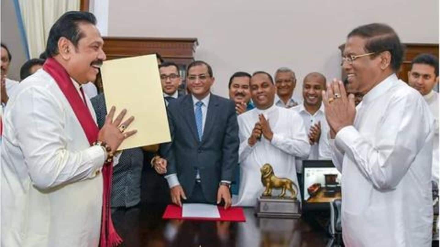 Sri Lankan President Sirisena sacks PM Wickremesinghe; Rajapaksa sworn in