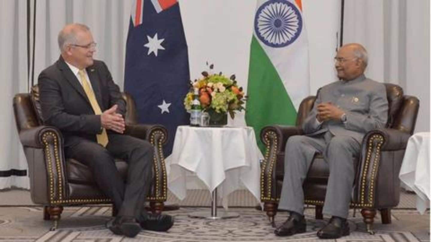 India, Australia ink 5 pacts as Kovind meets PM Morrison