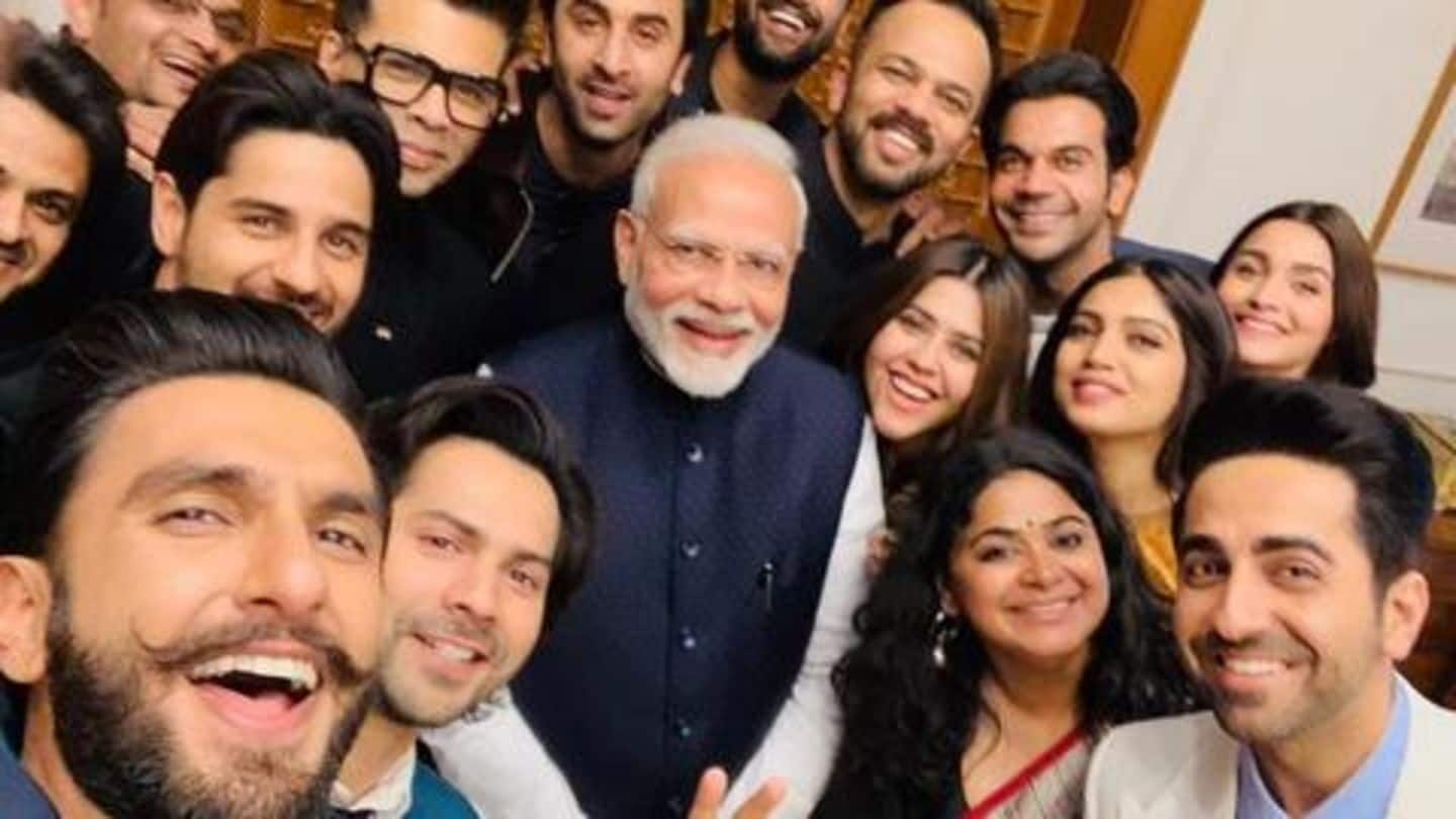 People are loving these pictures of PM with Bollywood celebrities