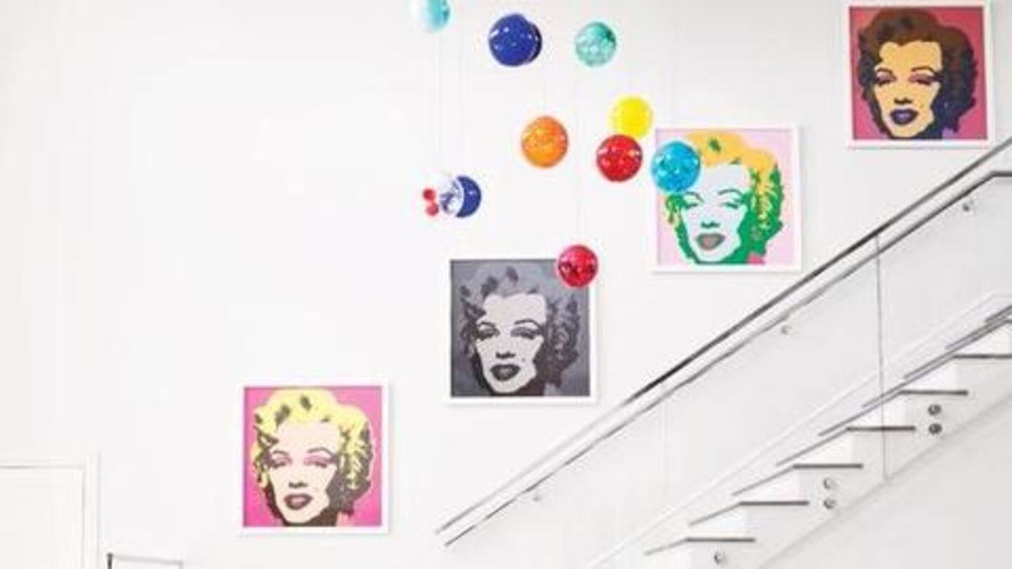 Walls around the house adorned with Marilyn Monroe pictures