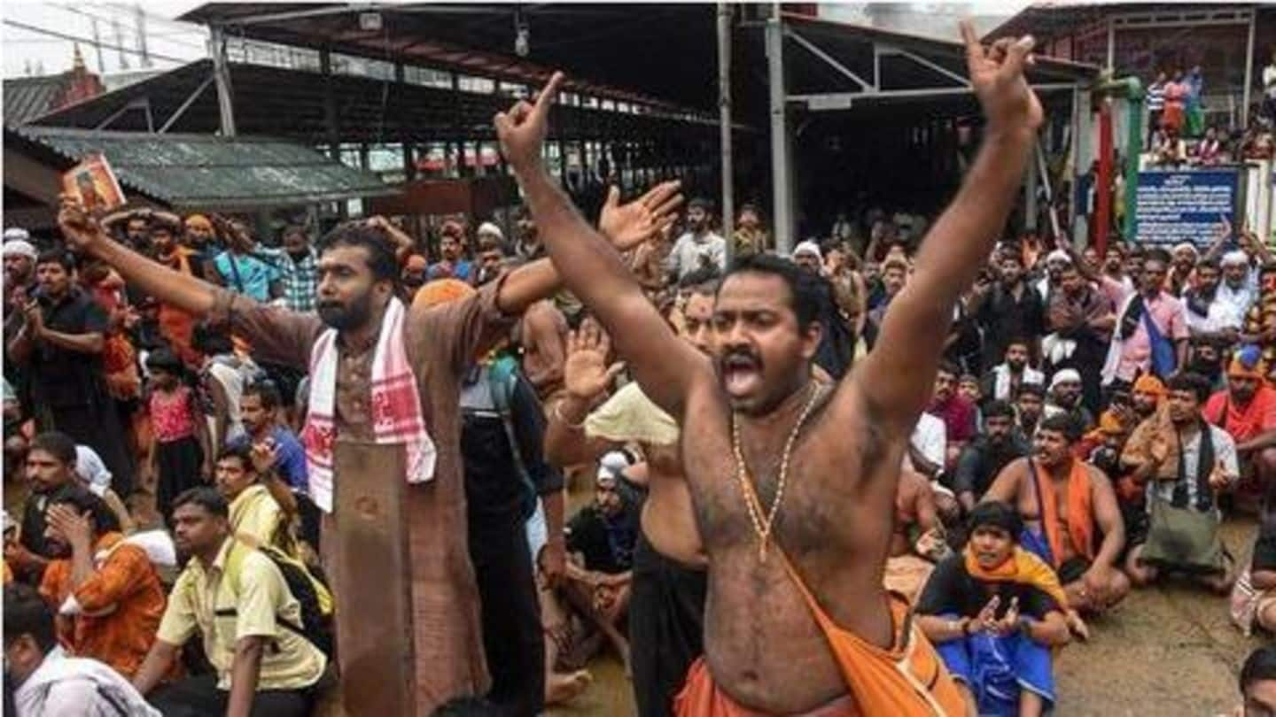 Fresh protests in Sabarimala, 28 devotees taken into preventive custody