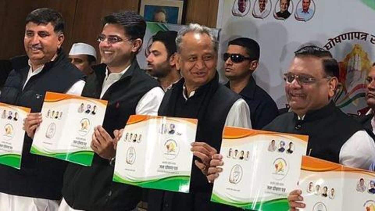 Rajasthan polls: Congress manifesto covers farm-loan waivers, free girl education