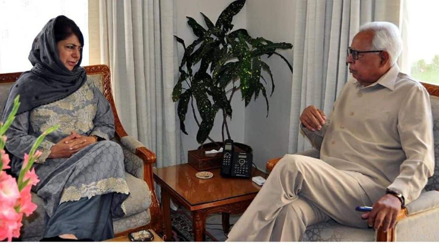 Mehbooba meets J&K-Governor, discusses need for political-parties to join hands