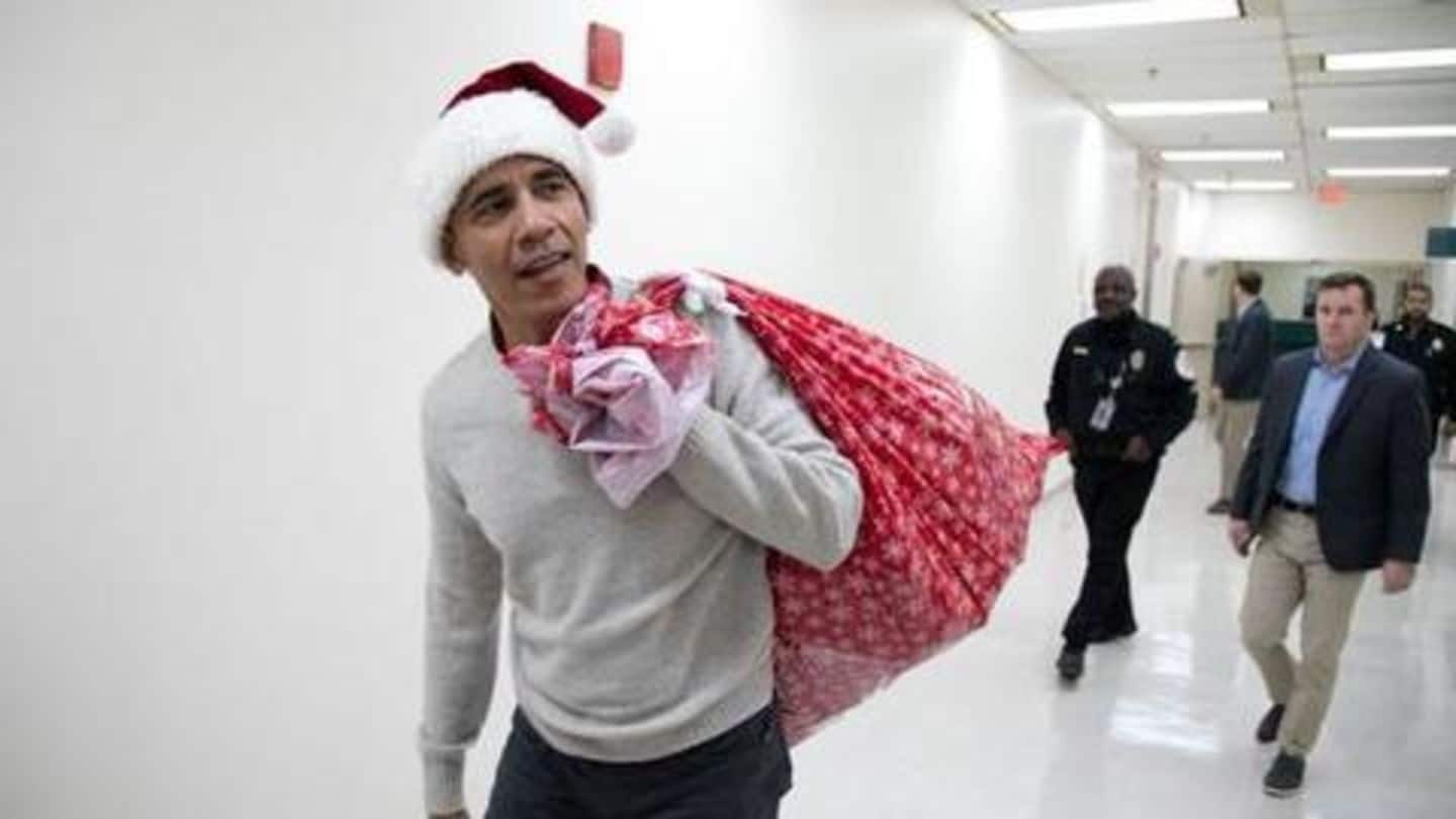 Barack Obama turns Santa Claus for sick children, spreads joy