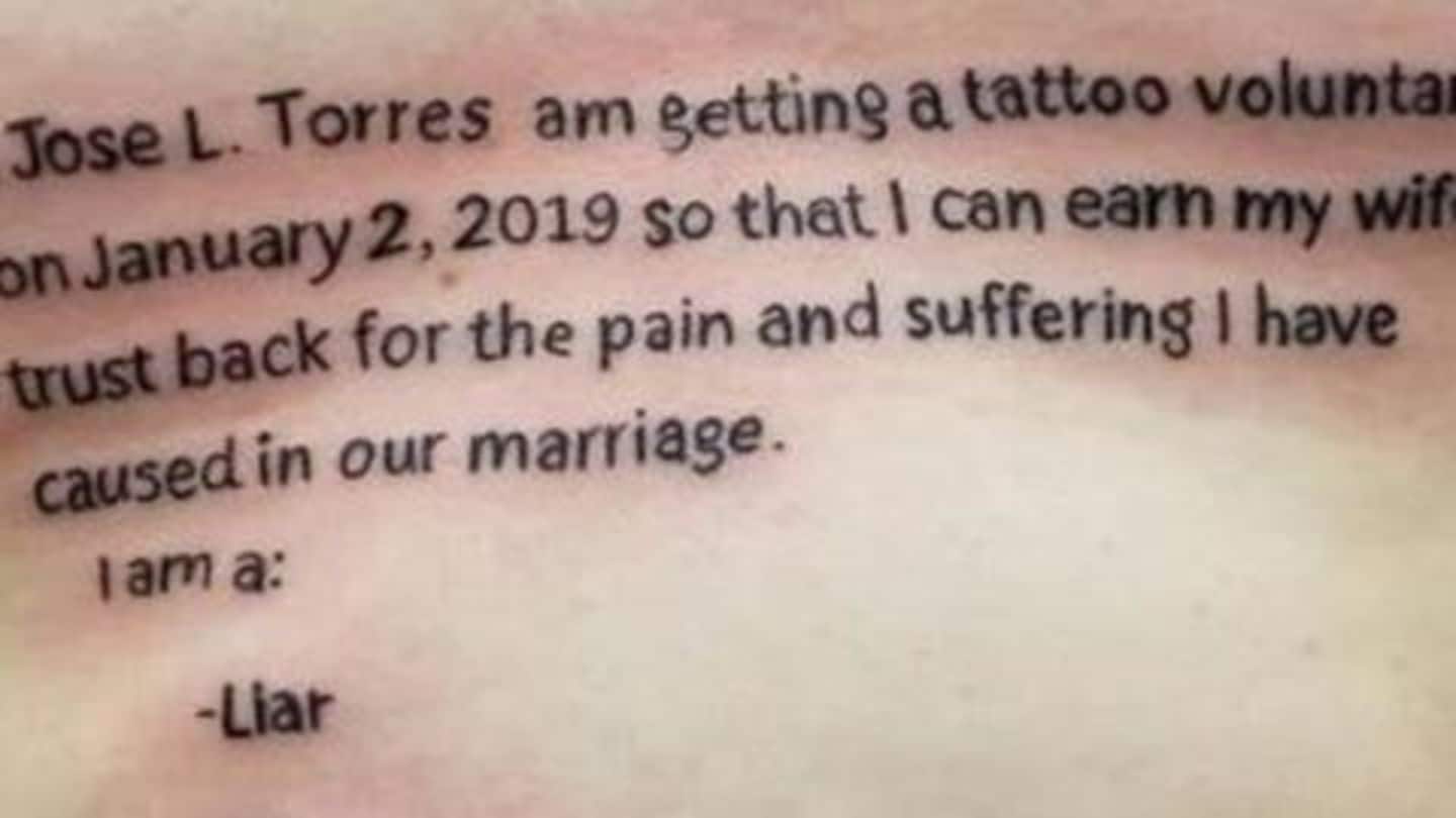 Man cheats on wife, gets huge tattoo to win trust