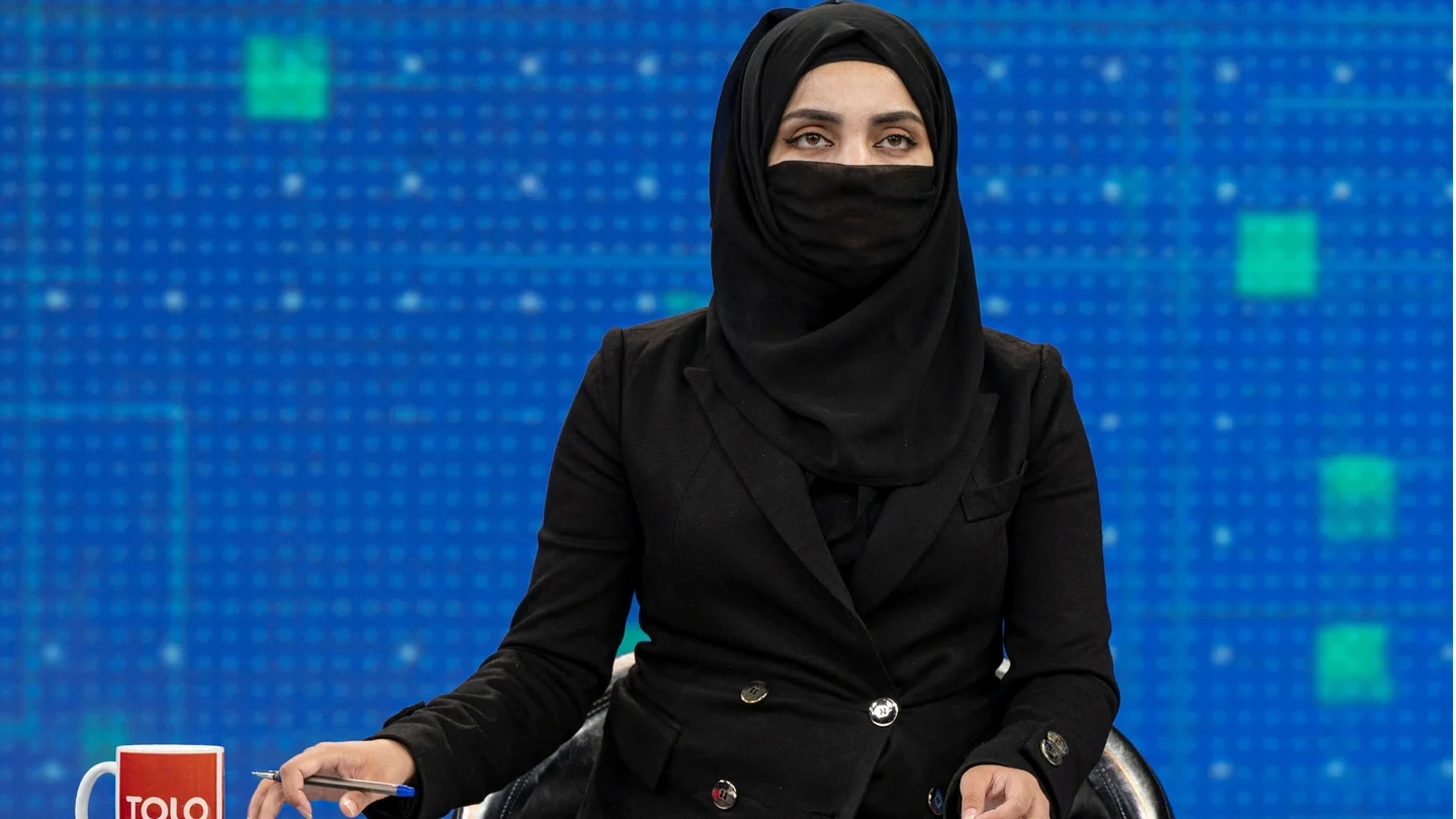 Afghan women TV hosts cover faces after Taliban's diktat