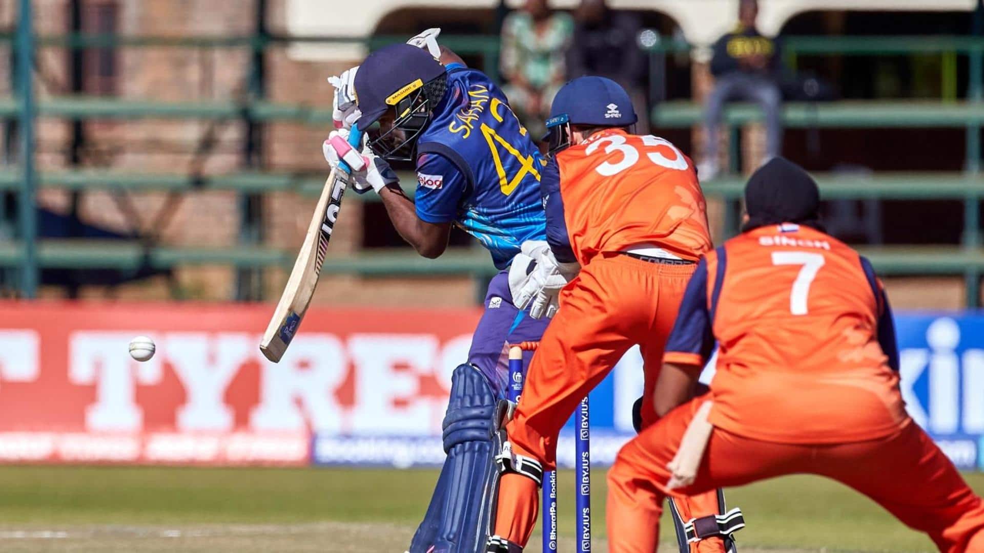 CWC Qualifiers final: Sahan Arachchige hammers his maiden ODI fifty