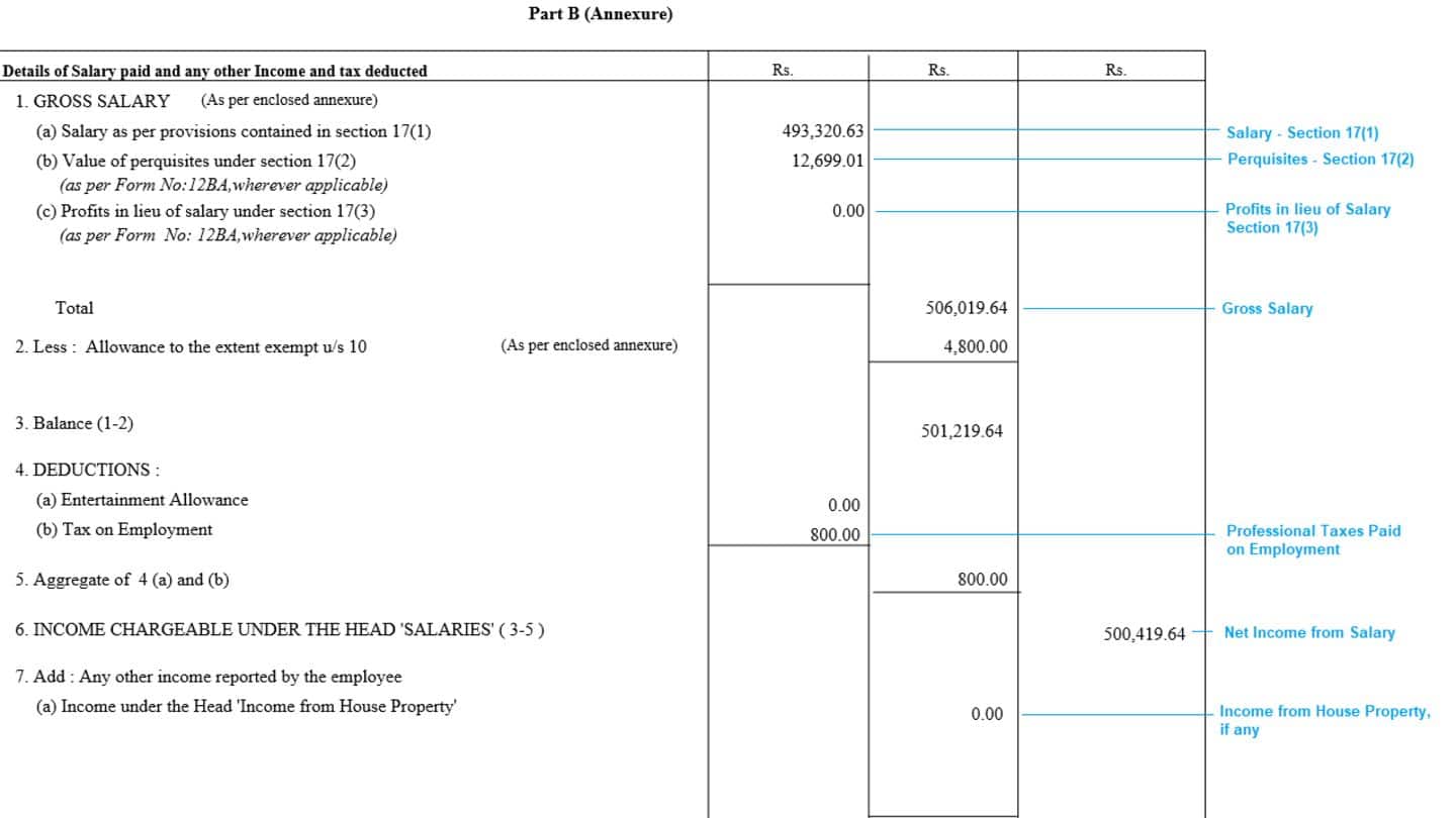 How can you read your Form 16 - Part B How can you read your Form 16 - Part B