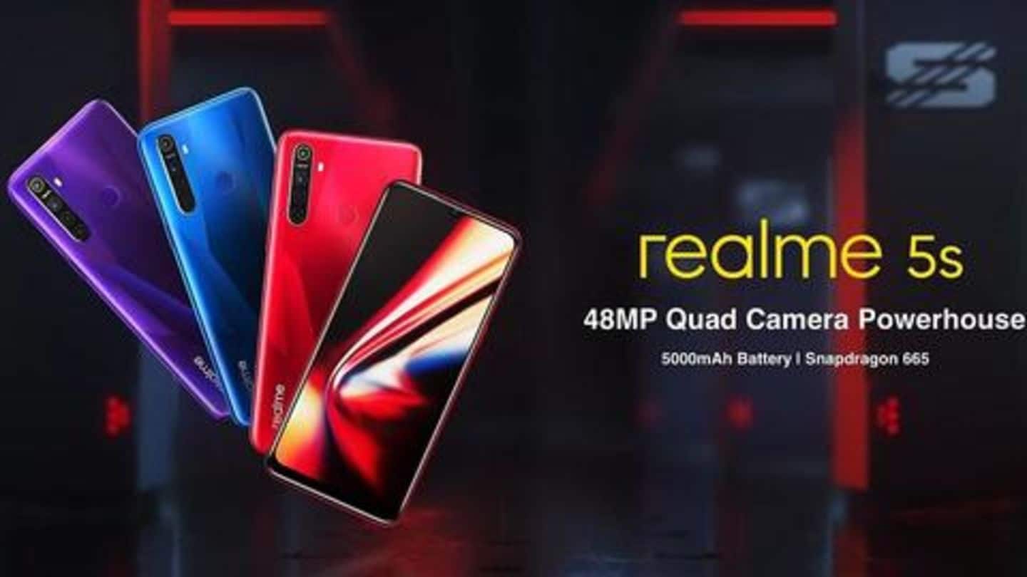 Realme 5s, with quad rear cameras, launched at Rs. 10,000